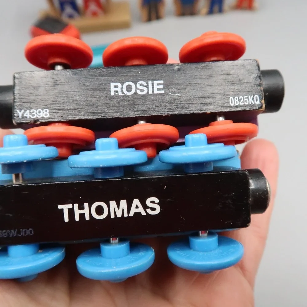 Thomas‎ & Friends Wooden Railway Rosie Harvey Tender cars Gas Pump Conductor lot